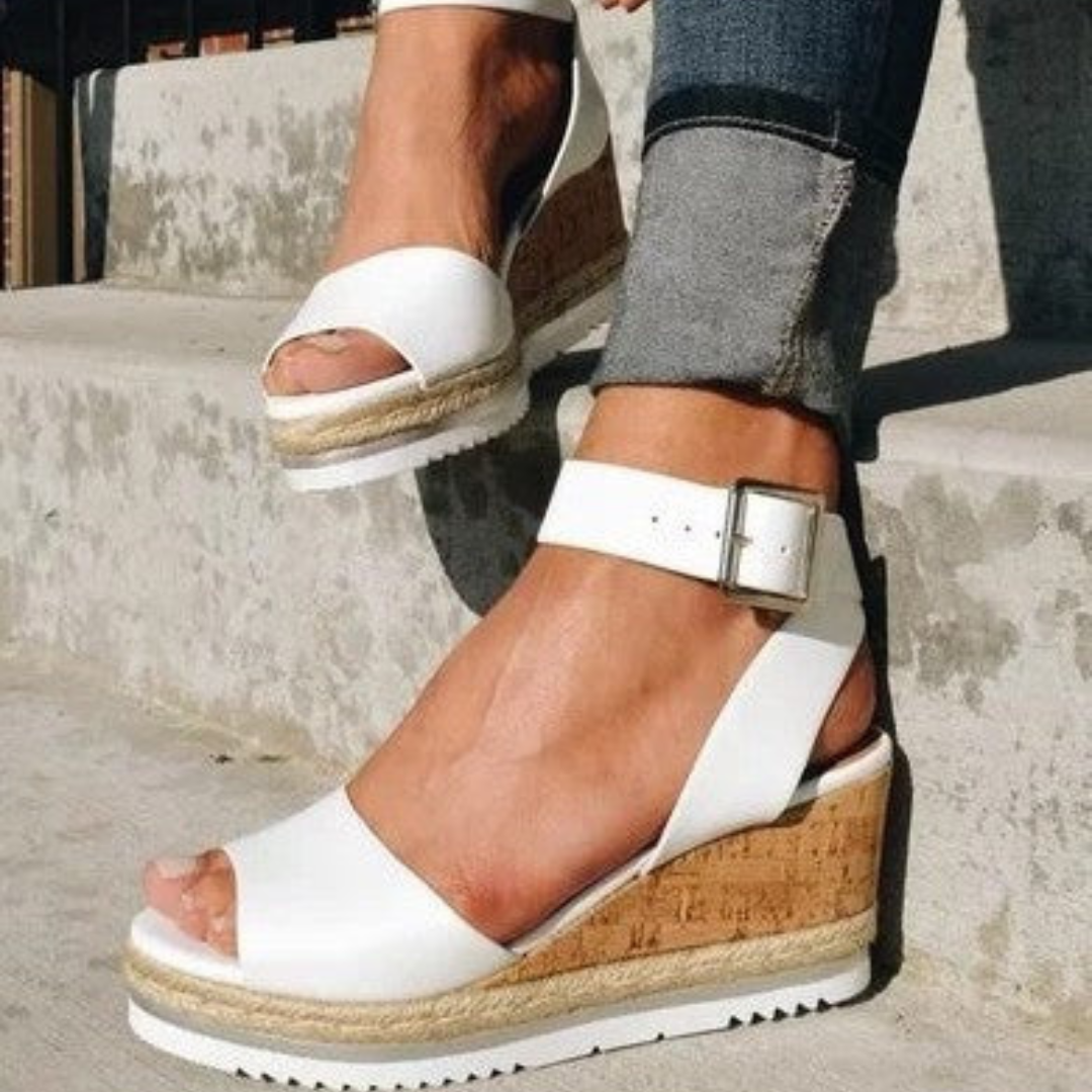 Sandalias De Tacón Con Correa De Tobillo Para Mujer | Punta Abierta