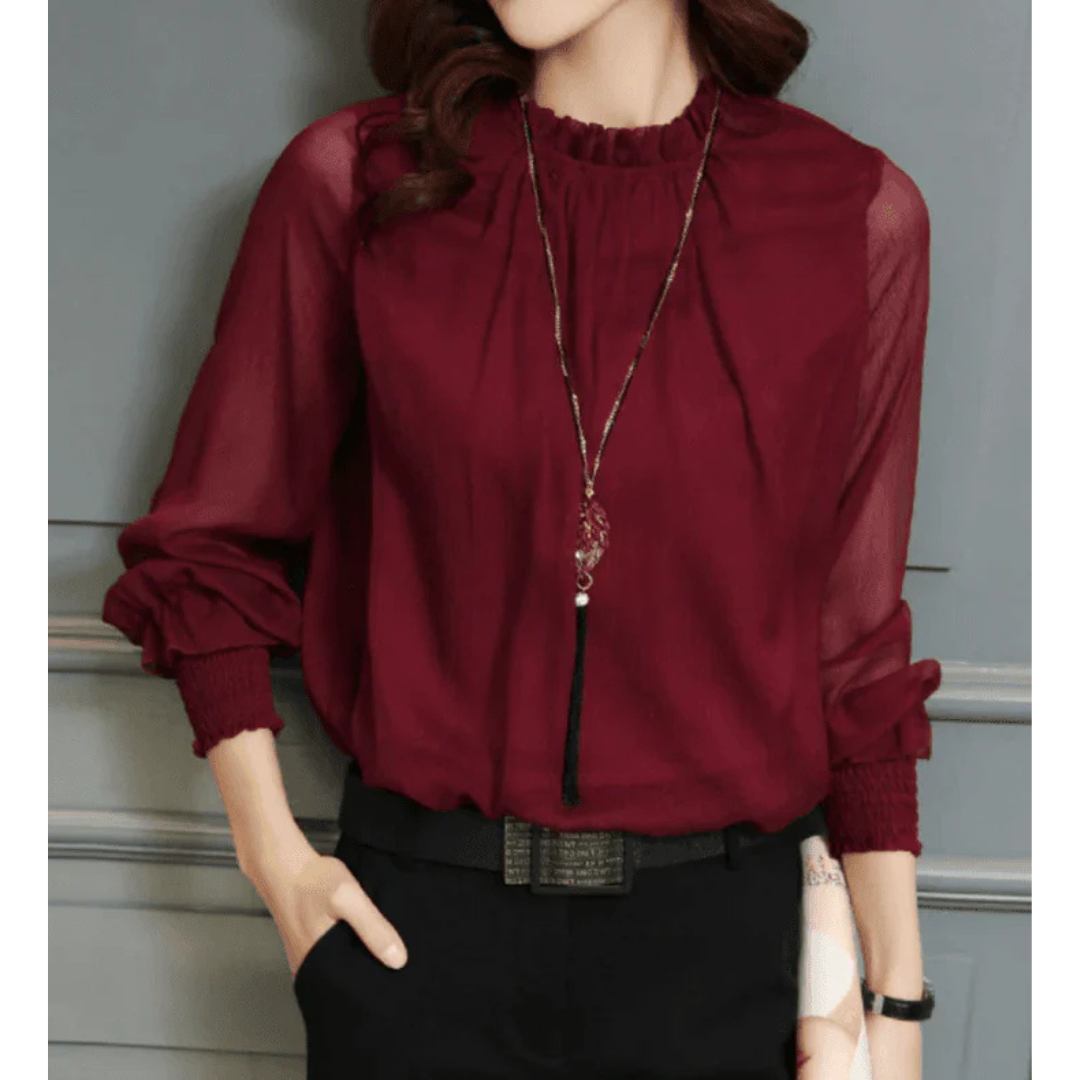 Blusa Elegante De Manga Larga Para Mujer | Cómodo