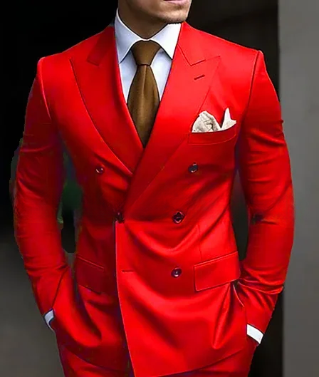 Traje De Hombre De 3 Piezas Con Doble Botonadura | Slim Fit