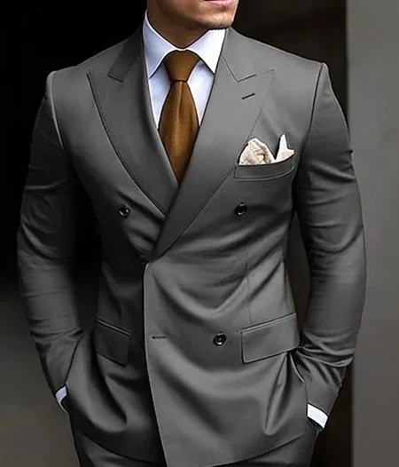 Traje De Hombre De 3 Piezas Con Doble Botonadura | Slim Fit