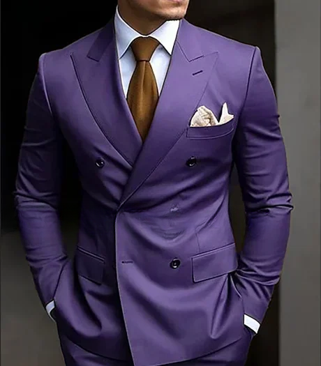 Traje De Hombre De 3 Piezas Con Doble Botonadura | Slim Fit