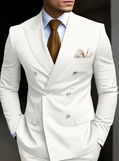 Traje De Hombre De 3 Piezas Con Doble Botonadura | Slim Fit