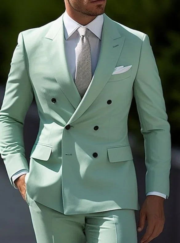 Traje De Hombre De 3 Piezas Con Doble Botonadura | Slim Fit