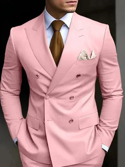 Traje De Hombre De 3 Piezas Con Doble Botonadura | Slim Fit