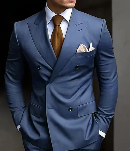 Traje De Hombre De 3 Piezas Con Doble Botonadura | Slim Fit