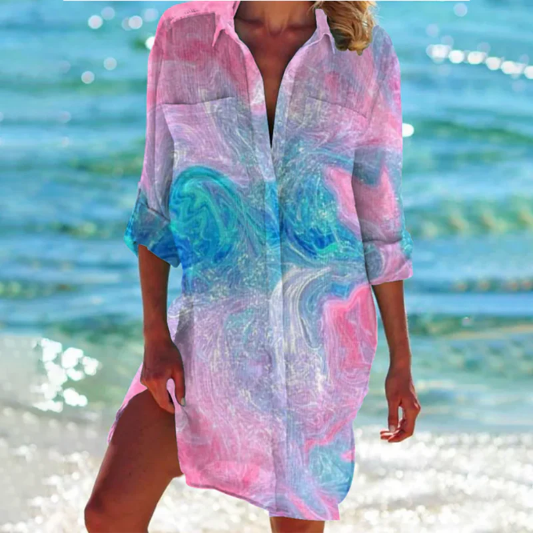 Vestito Estivo Da Donna Con Camicia Da Spiaggia | Mini