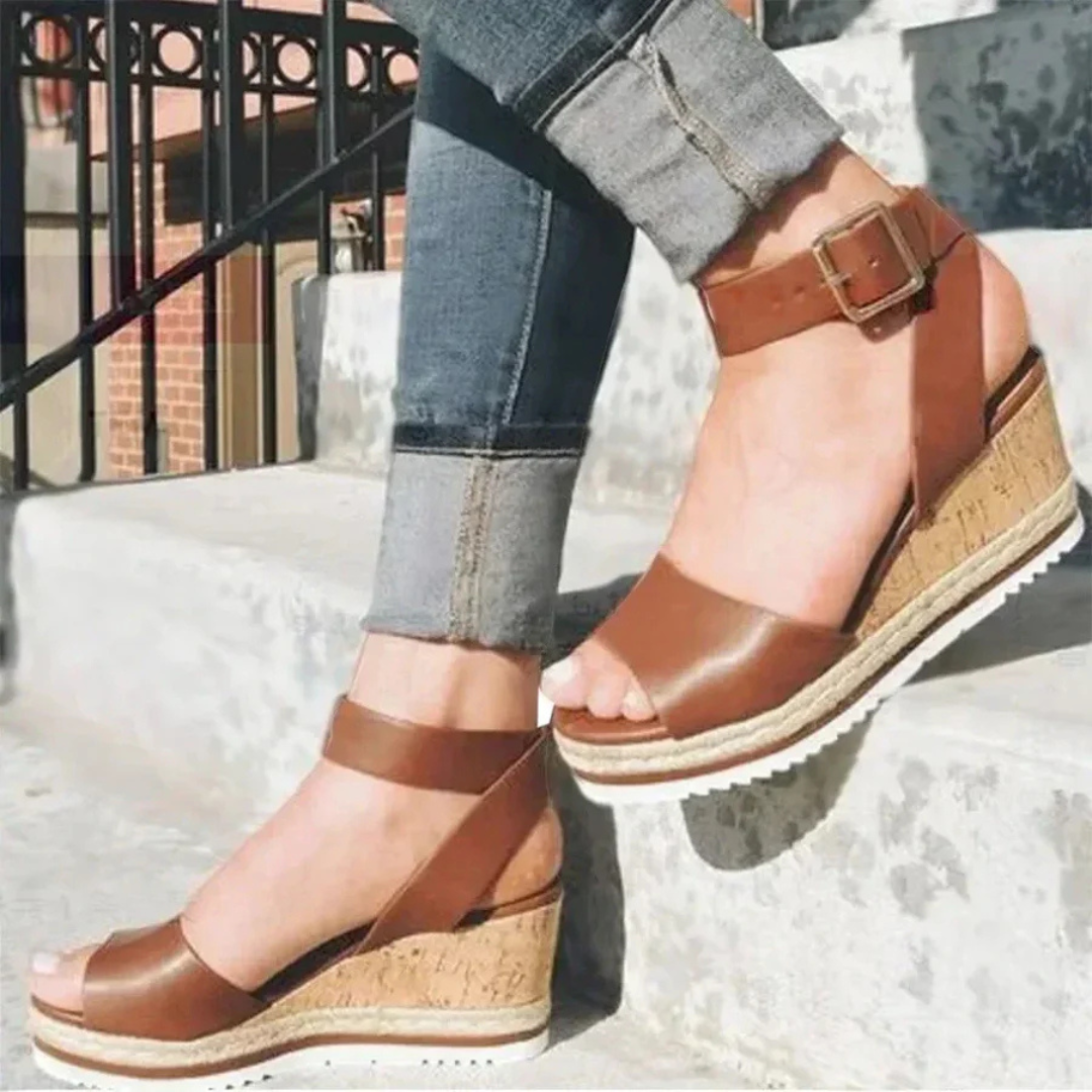 Sandalias De Tacón Con Correa De Tobillo Para Mujer | Punta Abierta
