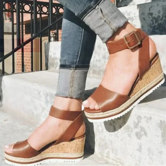 Sandalias De Tacón Con Correa De Tobillo Para Mujer | Punta Abierta