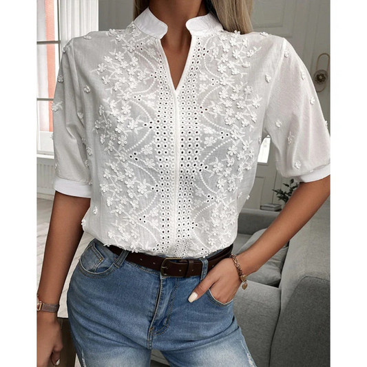Blusa Casual Con Cuello De Mujer | Cómodo
