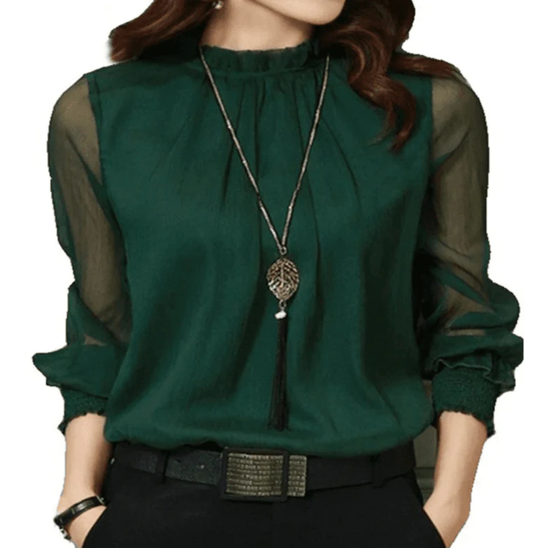 Blusa Elegante De Manga Larga Para Mujer | Cómodo