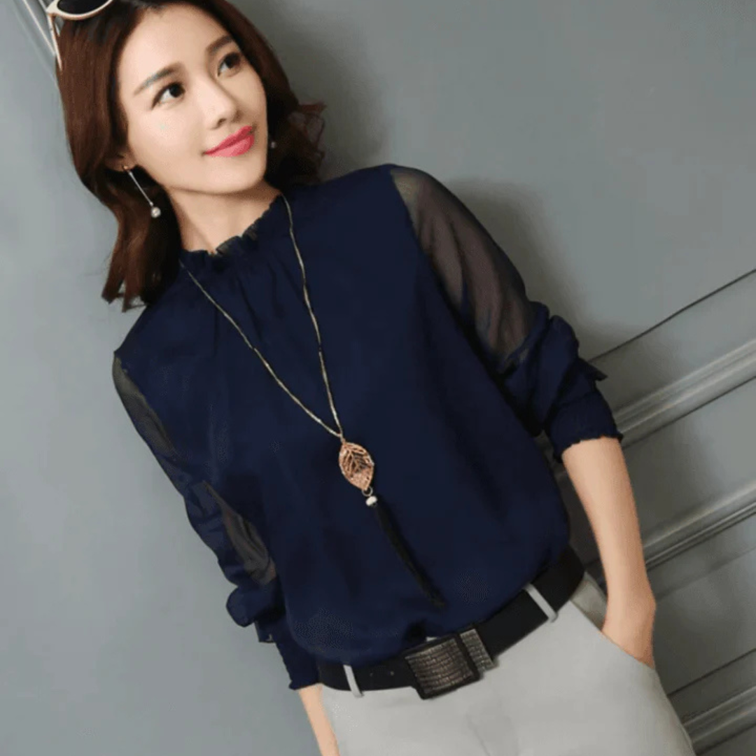 Blusa Elegante De Manga Larga Para Mujer | Cómodo
